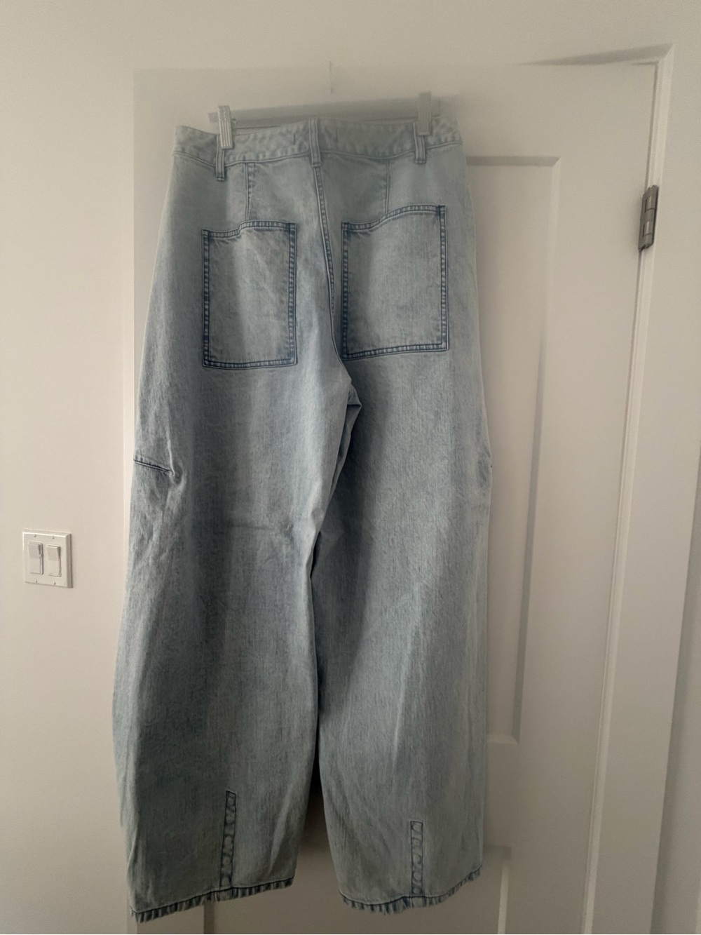Tibi Light Wash Sid Wide-Leg Jeans - Picture 5 of 8